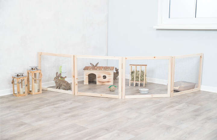 TRIXIE Freilaufgehege für Innen, Zwergkaninchen